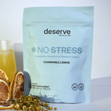 NO Stress GABA L-Theanine Supplement - Magnesium Powder, Ashwagandha KSM 66, Vitamins & Electrolytes Blend for Stress & Immune Support, Cortisol Reducer, Chamomile Lemon Flavor, 30-Day Supply